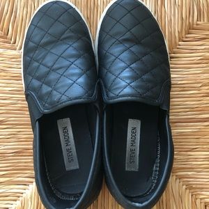 Black Steve Madden Slip On Shoes